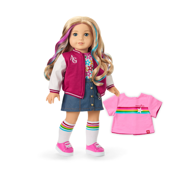 Truly Me™ 18-inch Doll #110 with wavy blonde hair J2