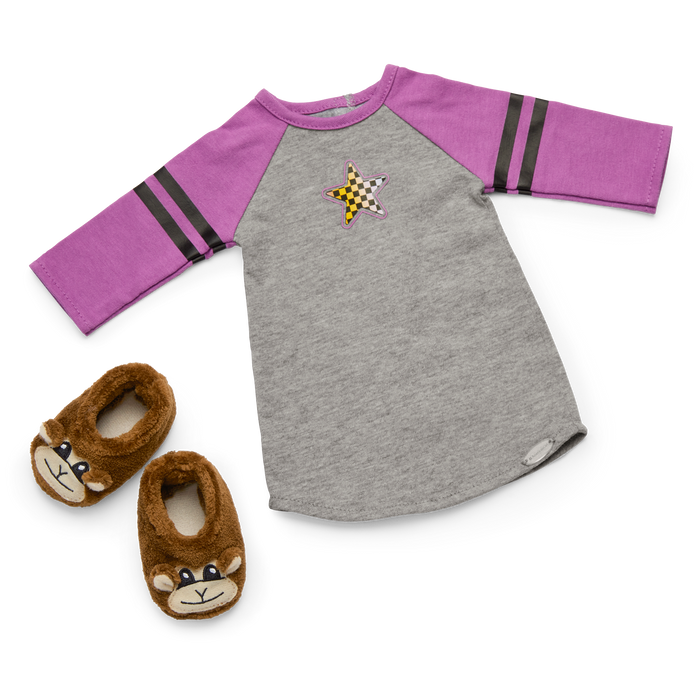 Nicki’s™ Skater Dreams Sleep Shirt for 18-inch Dolls (Historical Characters) H5
