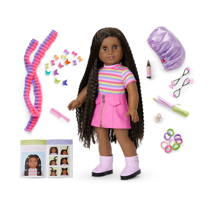 Long Hair Looks™ by Truly Me™ 18-inch Doll #135 & hair accessories D6