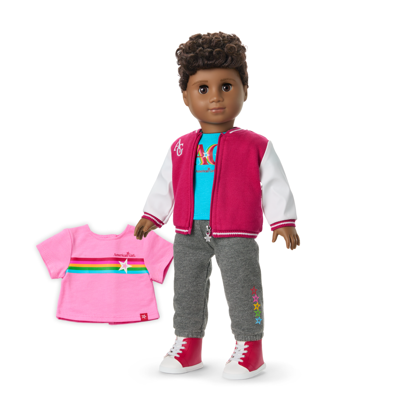 Truly Me™ 18-inch Doll #113 with curly dark-brown hair K7