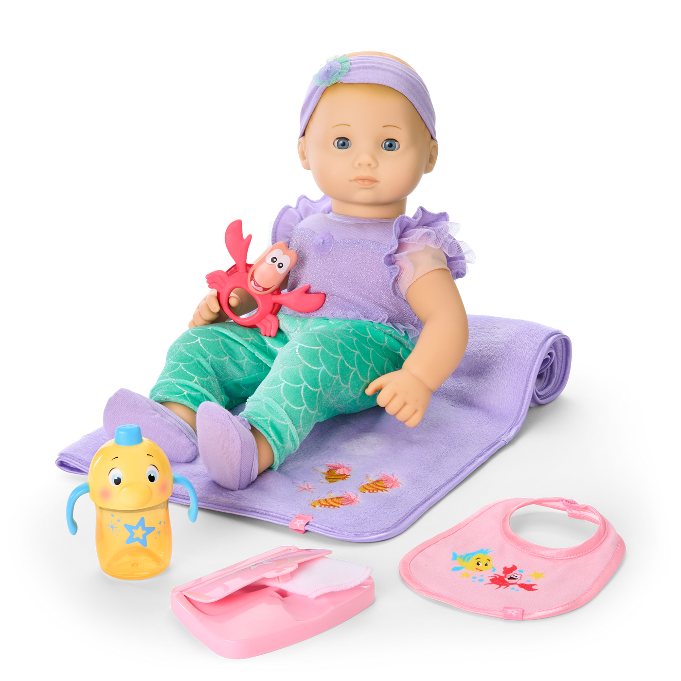 Disney Princess Ariel Cuddle & Care Set with Bitty Baby® Doll by American Girl® D9