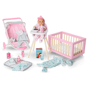 Little Bitty Baby™ Layette & High Chair Set for 7.75-inch Dolls G5