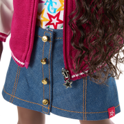Truly Me™ 18-inch Doll #127 with curly dark-brown hair U1