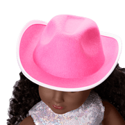 Glam Pink Cowgirl Outfit for 18-inch Dolls Q6