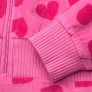 Pink Hearts Hoodie Dress for Girls X4