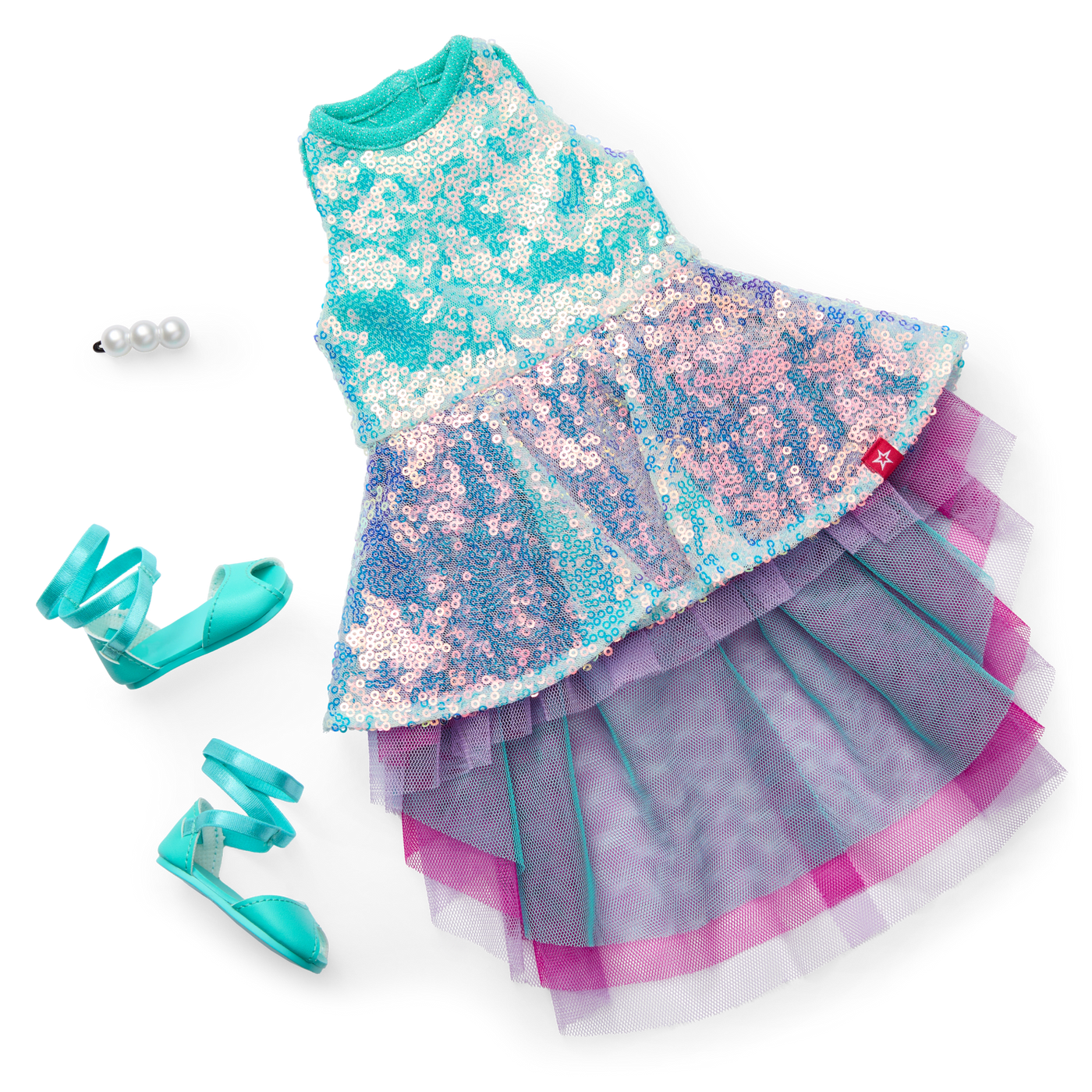 Glam Shimmering Ocean Outfit for 18-inch Dolls C8