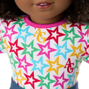 Truly Me™ 18-inch Doll #112 with curly dark-brown hair A1