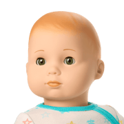 Bitty Baby® Doll #6 with red hair in Pastel Blue V3