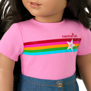 Truly Me™ 18-inch Doll #108 with curly black-brown hair W4