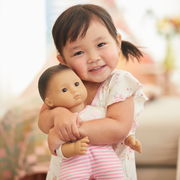 Bitty Baby® Doll #4 with black hair in Pretty Pink Z2