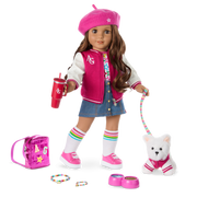 Truly Me™ 18-inch Doll #117 with wavy dark-brown hair R8