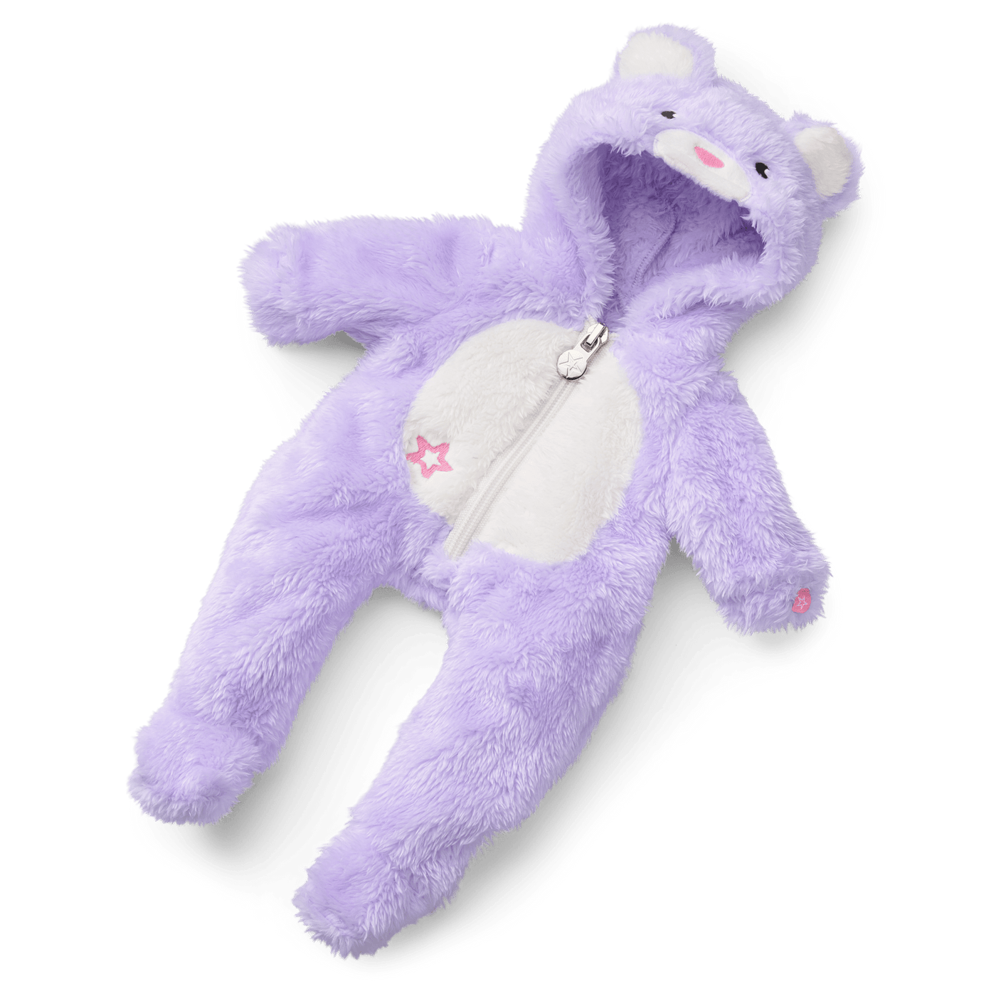 Lovable Lavender Bear One-Piece Outfit for Bitty Baby® Dolls M7