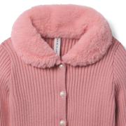 American Girl® x Janie and Jack Rosy Ribbed Cardigan for Girls A7