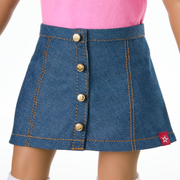 Truly Me™ 18-inch Doll #122 with straight dark-brown hair T8