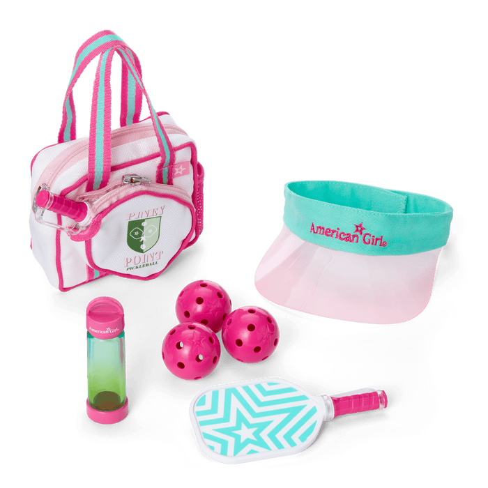 Raquel's™ Pickleball Bag & Paddle Set for 18-inch Dolls (Girl of the Year™ 2026) Z9