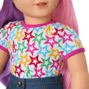 Truly Me™ 18-inch Doll #116 with wavy purple-and-pink hair P7