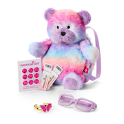 Colorful Teddy Bear Backpack & Accessory Set for 18-inch Dolls Y4