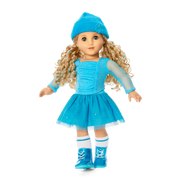 December Blue Brilliance Topaz Outfit for 18-inch Dolls O7