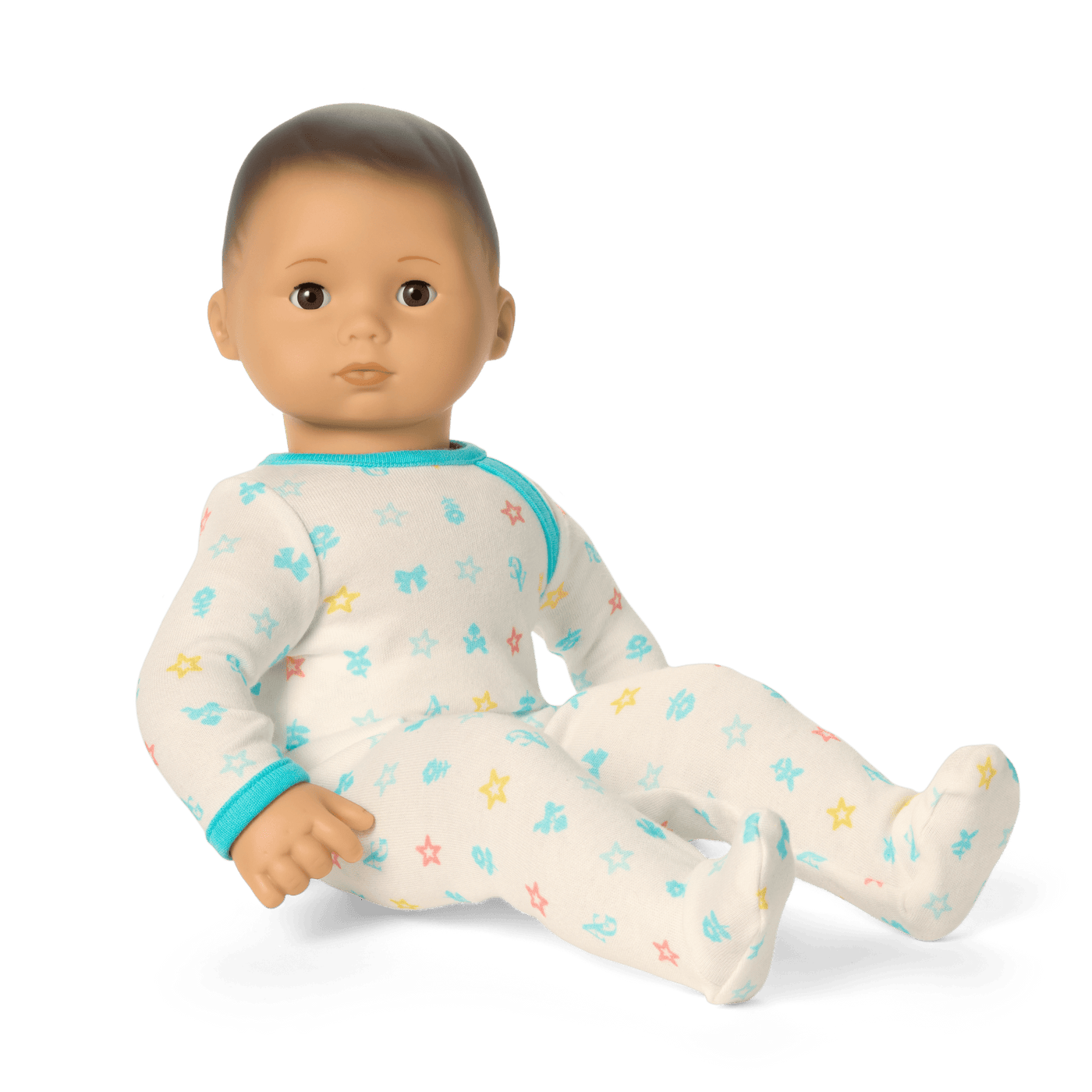 Bitty Baby® Doll #4 with black hair in Pastel Blue S8