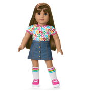 Truly Me™ 18-inch Doll #122 with straight dark-brown hair T8