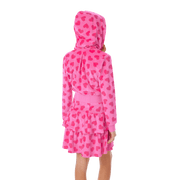 Pink Hearts Hoodie Dress for Girls X4