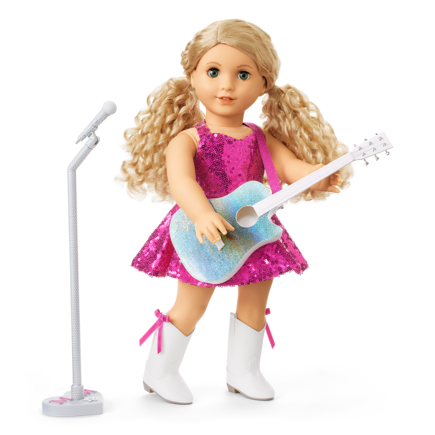 American Girl® x Megan Moroney Stage Outfit, Guitar & Mic Stand for 18-inch Dolls F6