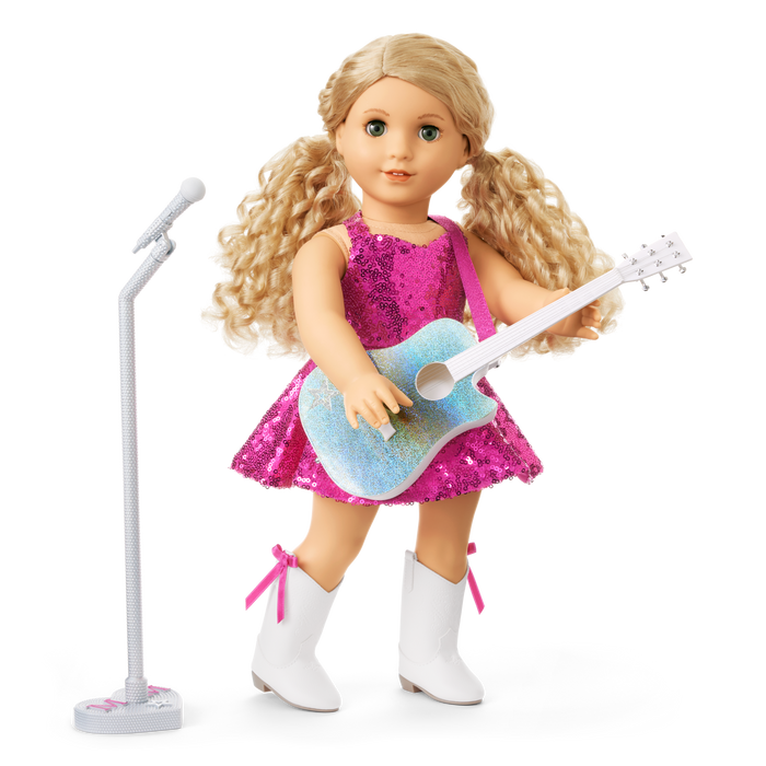 American Girl® x Megan Moroney Stage Outfit, Guitar & Mic Stand for 18-inch Dolls Z2
