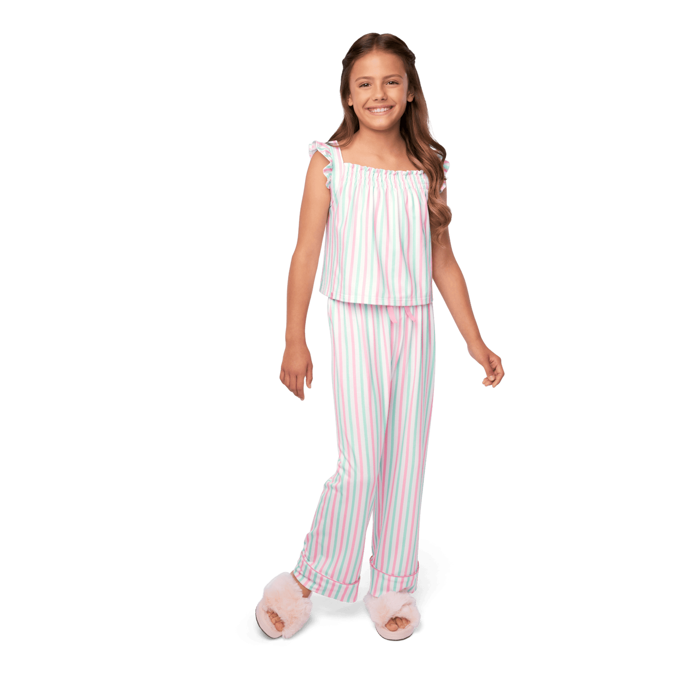 Raquel's™ Coastal Stripes Pajamas for Girls (Girl of the Year™ 2026) N7