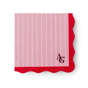 American Girl™ x Bonjour Fête Pink Pinstripe Small Napkins (Set of 20) S3