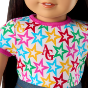Truly Me™ 18-inch Doll #130 with straight black-brown hair H1