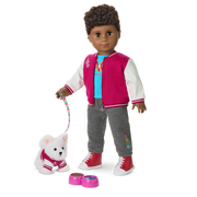 Truly Me™ 18-inch Doll #113 with curly dark-brown hair K7