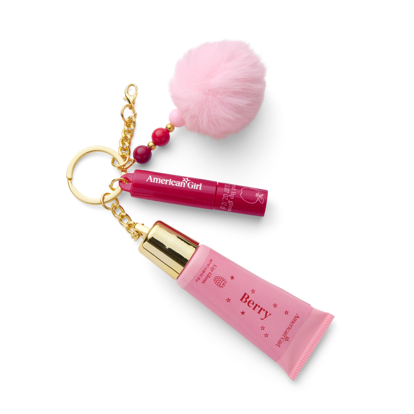 American Girl™ Lip Gloss Keychain Set for Girls M6