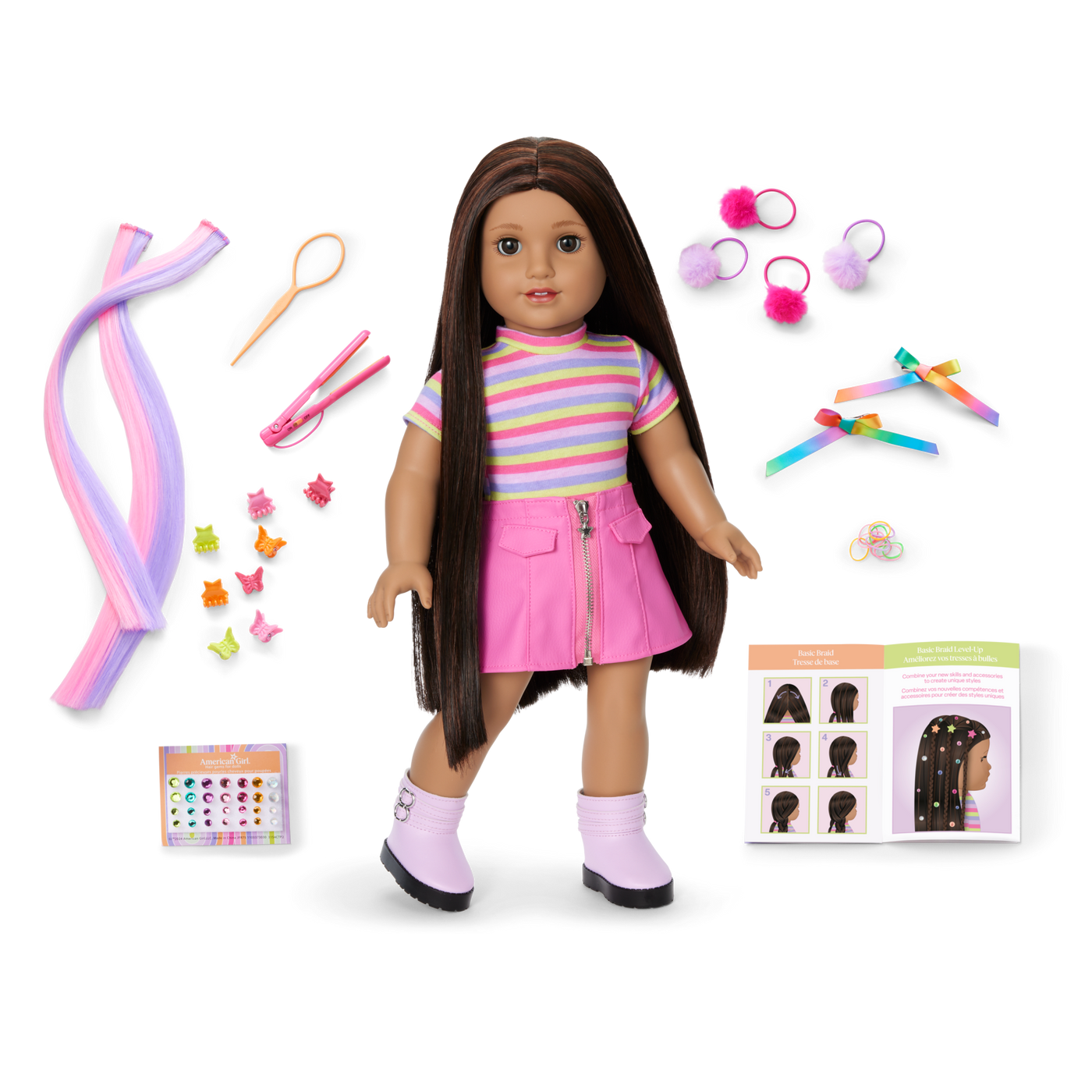 Long Hair Looks™ by Truly Me™ 18-inch Doll #134 & hair accessories R6
