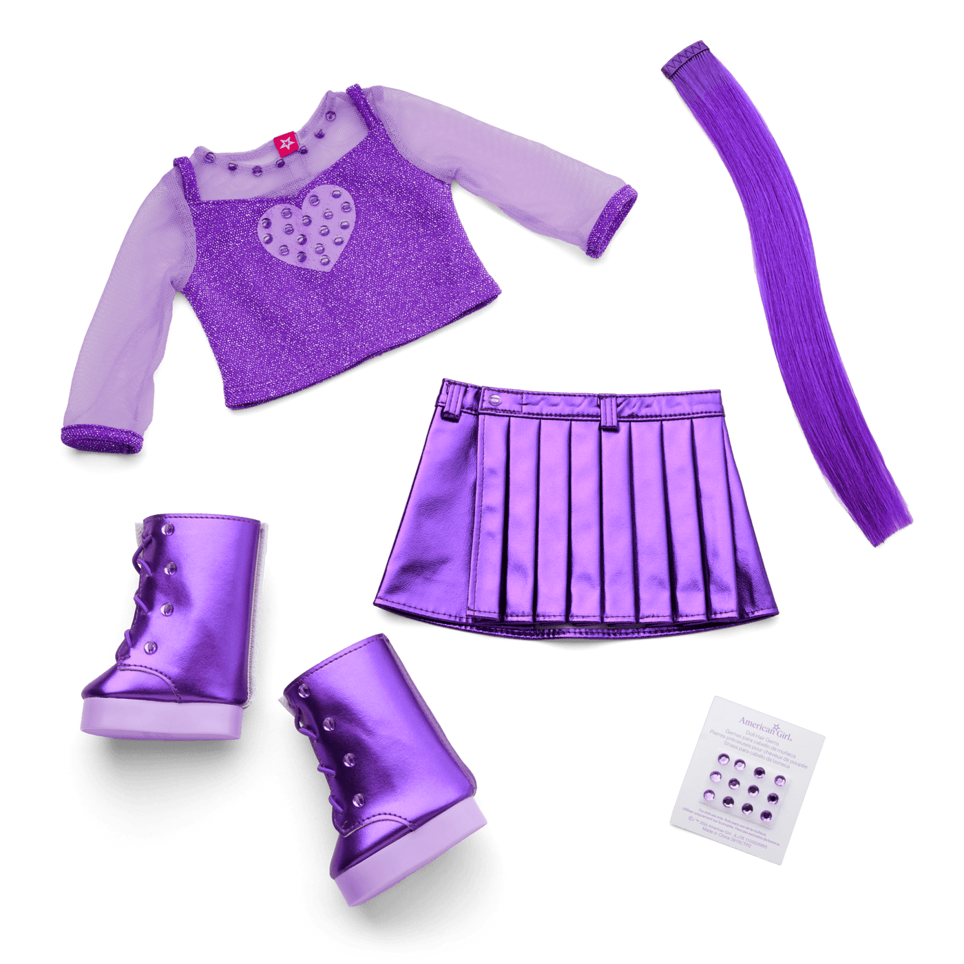 February Amethyst Bliss Outfit for 18-inch Dolls J1