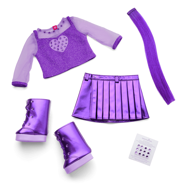 February Amethyst Bliss Outfit for 18-inch Dolls F9