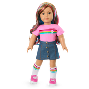 Truly Me™ 18-inch Doll #101 with wavy caramel hair D1