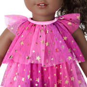 Pink Party-Ready Dress for 18-inch Dolls Q3
