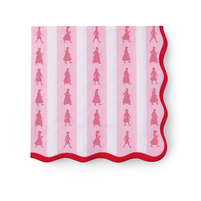 American Girl™ x Bonjour Fête Pink Stripe Large Napkins (Set of 20) J4