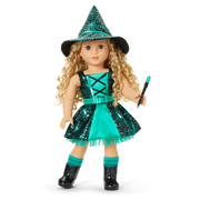 Witchy Webs Costume for 18-inch Dolls Y1