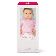 Bitty Baby® Doll #2 with brown hair in Pastel Pink G5