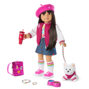 Truly Me™ 18-inch Doll #130 with straight black-brown hair H1