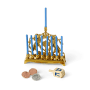Rebecca’s™ Menorah & Dreidel Set for 18-inch Dolls (Historical Characters) M3
