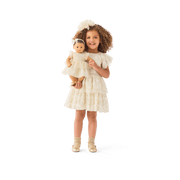 American Girl® x Janie and Jack Sparkly Cream Celebration Dress for Little Girls & Girls M8