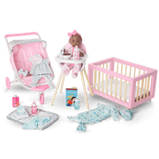 Little Bitty Baby™ Layette & High Chair Set for 7.75-inch Dolls G5