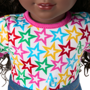 Truly Me™ 18-inch Doll #127 with curly dark-brown hair U1