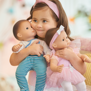 Bitty Baby® Doll #2 with brown hair in Soft Blue F6