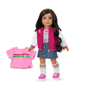 Truly Me™ 18-inch Doll #108 with curly black-brown hair W4