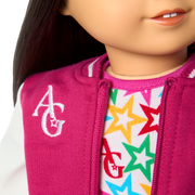 Truly Me™ 18-inch Doll #130 with straight black-brown hair H1