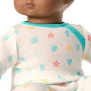 Bitty Baby® Doll #1 with black hair in Pastel Blue E6
