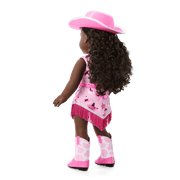 Glam Pink Cowgirl Outfit for 18-inch Dolls Q6